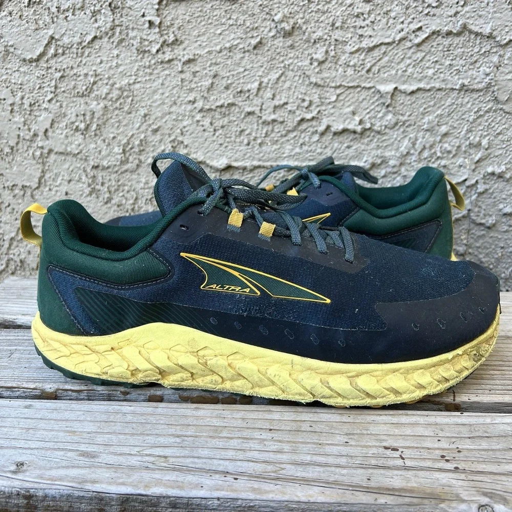 ALTRA Shoes Men Size 15 Outroad 2 Trail Running Shoes, Blue/Yellow